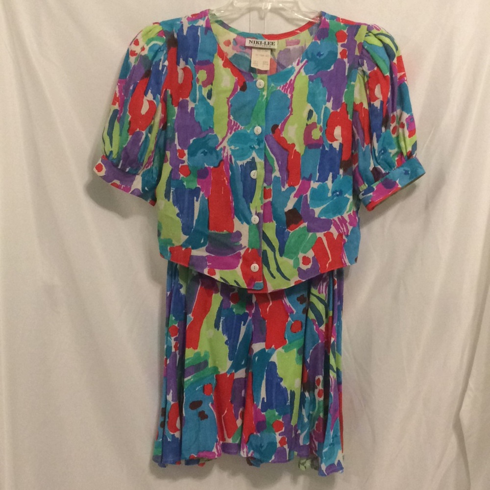 Retro 2 piece skort Set